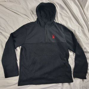Spyder Mens Large 1/4 Zip Hoodie Sweater Long Sleeve Winter Warm Casual